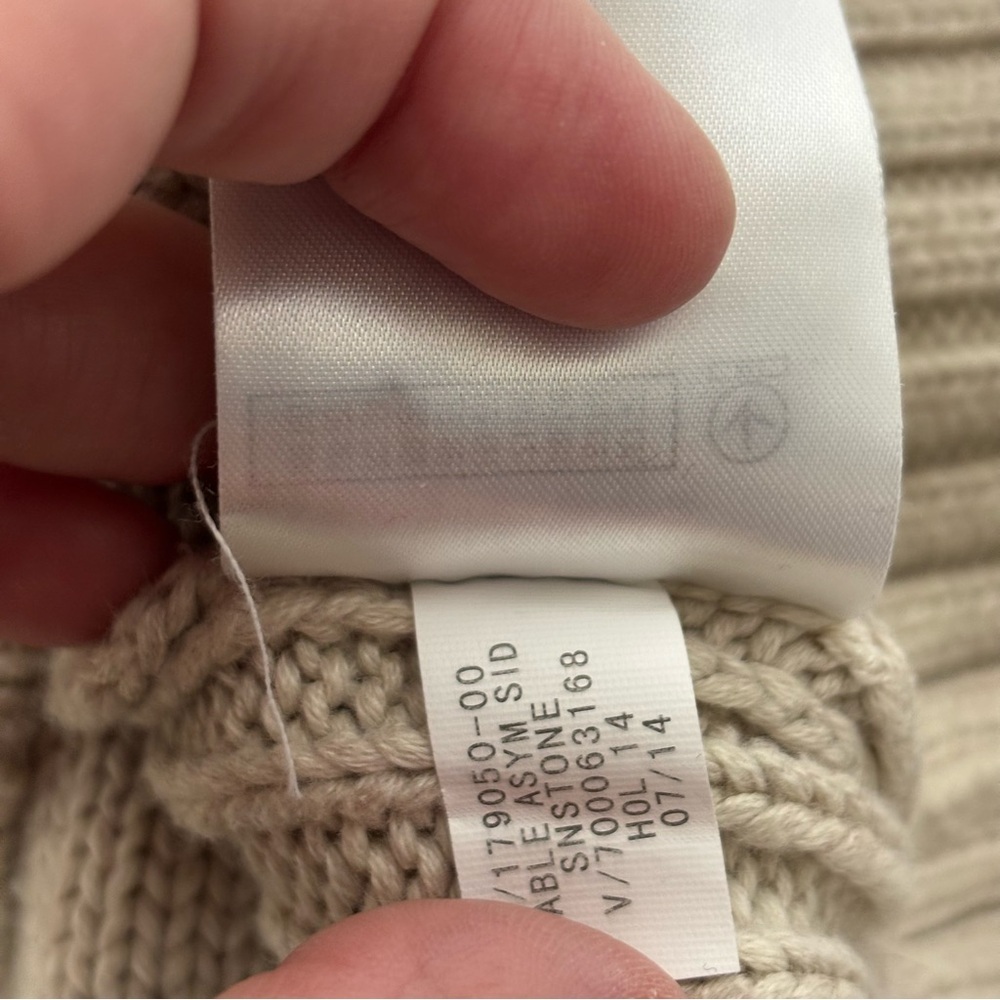 Banana Republic Women's Small Cable Knit Textured Sweater Side Zip Cotton - Picture 8 of 10